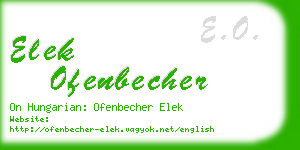 elek ofenbecher business card